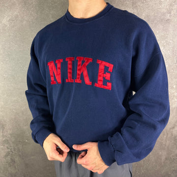 Vintage Nike Spellout Sweater (XL)